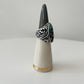 Mosaic Inlay Flower Turquoise Sterling Statement Ring by Carolyn Pollack Size 7.5