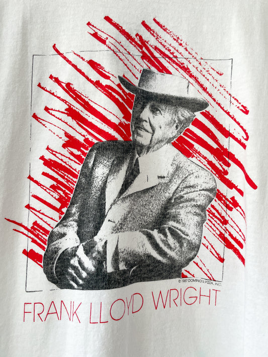 1987 Vintage Frank Lloyd Wright by Domino's Pizza Tee Shirt 1980s