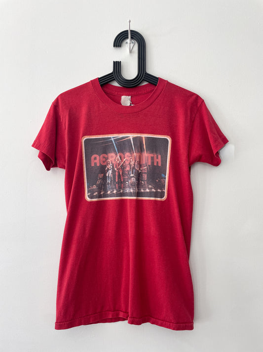 1980s Vintage Aerosmith Iron On Tee Shirt