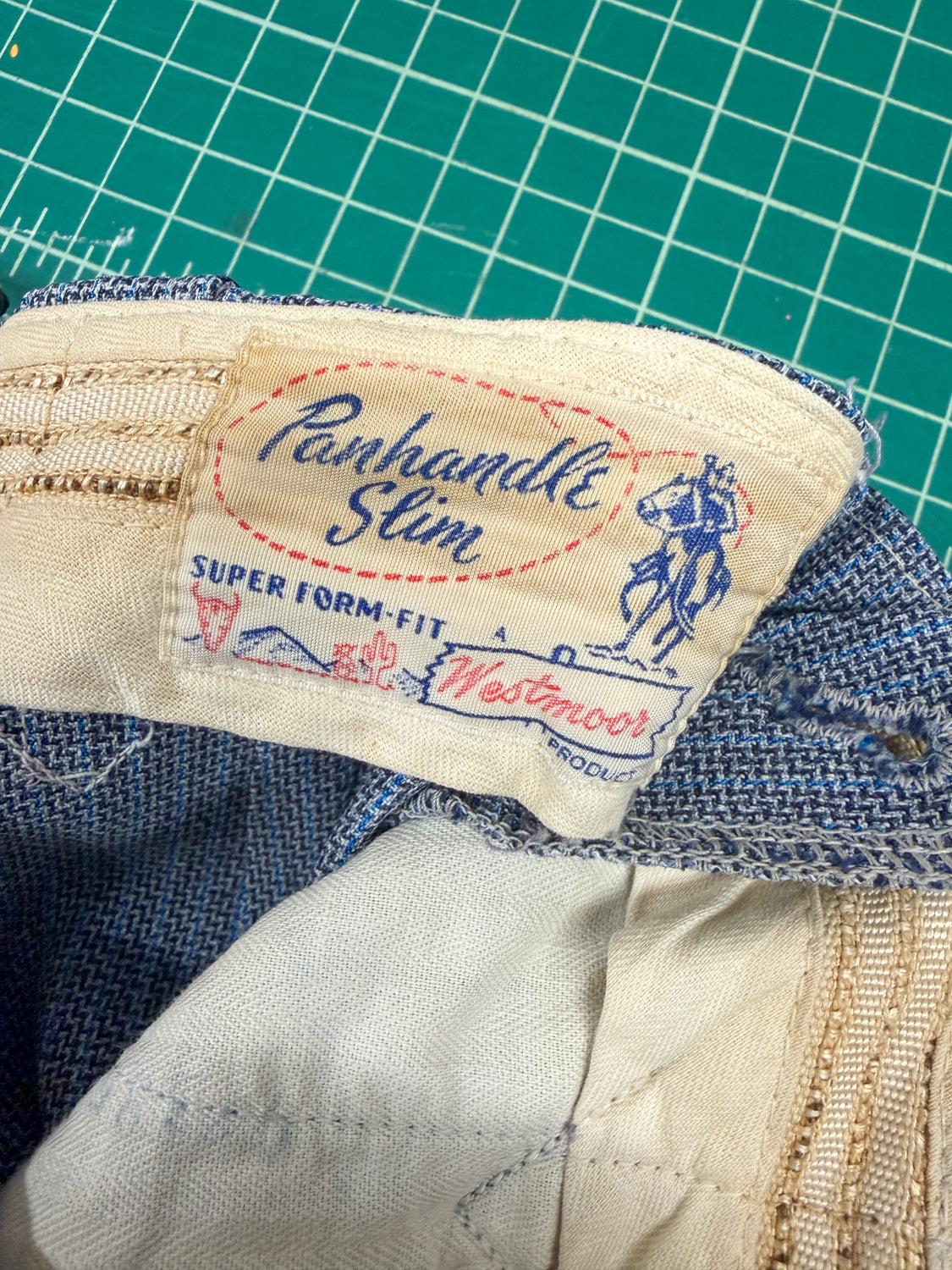 1950s Western Side Zip Slacks Pants by Panhandle Slim