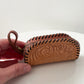 1970s Vintage Tooled Leather Zip Pouch Coin Purse