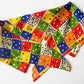 1950s Vintage Double Fold Twister Polka Dot Scarf