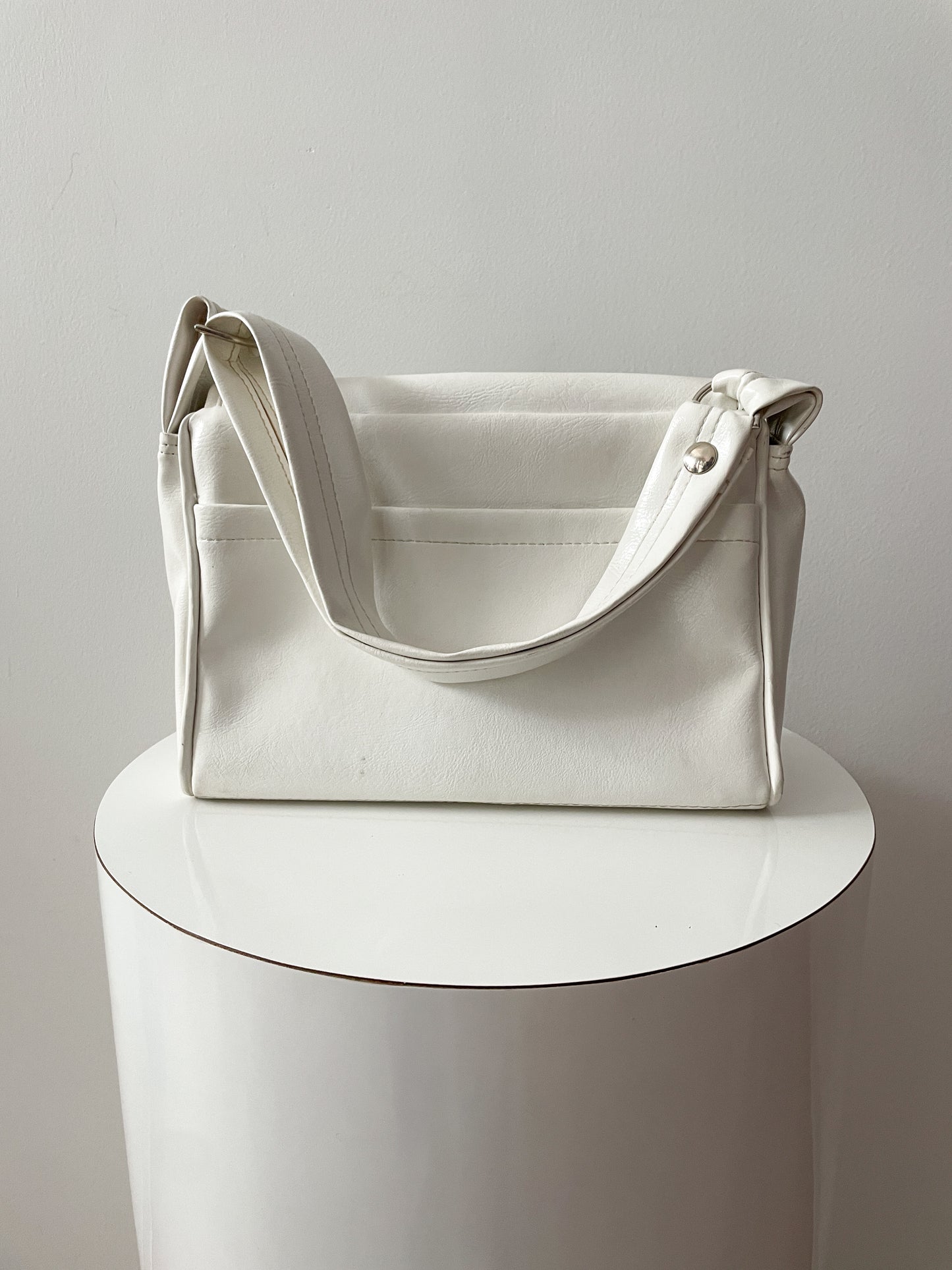 1980s Vintage Light House Sanibel Island Florida Painted Vinyl Shoulder Bag Purse