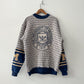 1990s Vintage University of Michigan Tapestry Blanket Knit Sweater