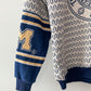 1990s Vintage University of Michigan Tapestry Blanket Knit Sweater