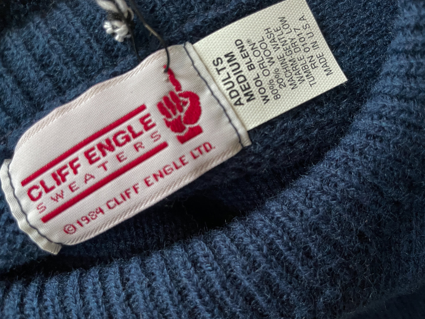 1980s Vintage University of Michigan Maize and Blue Knit Sweater 1984 Never Worn Deadstock NWT