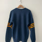 1980s Vintage University of Michigan Maize and Blue Knit Sweater 1984 Never Worn Deadstock NWT