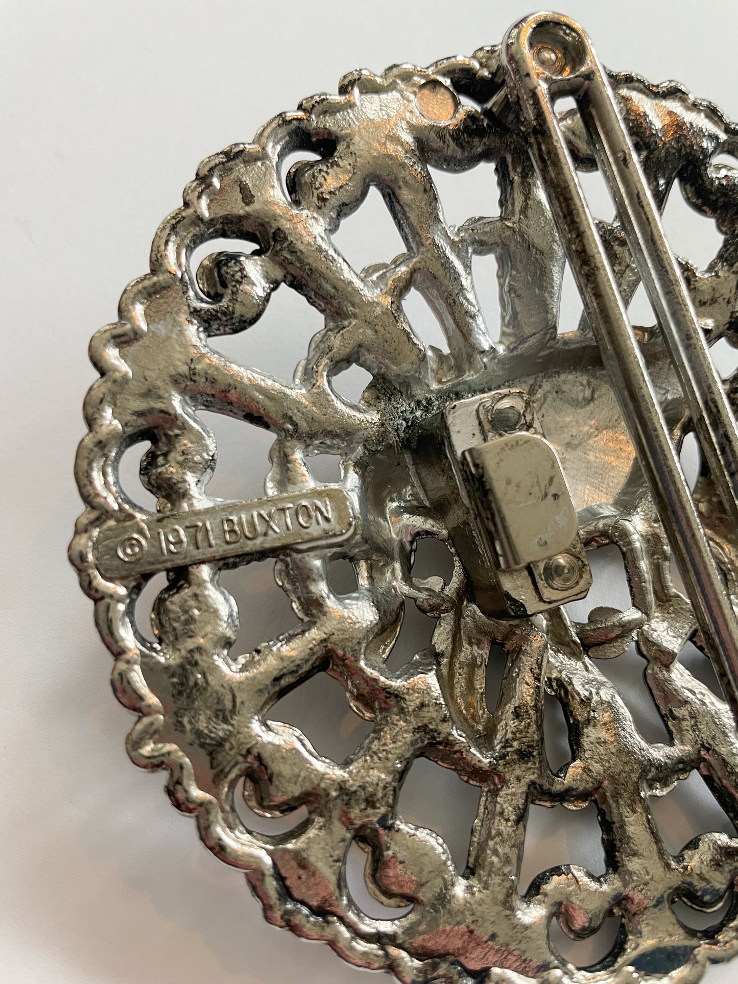 1970s Vintage Elephant Belt Buckle by Buxton 1971