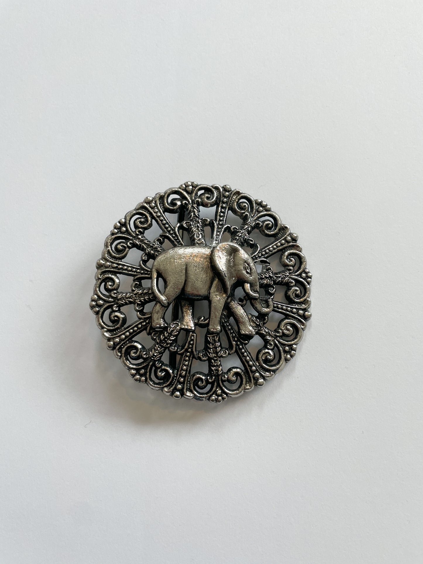 1970s Vintage Elephant Belt Buckle by Buxton 1971