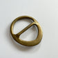1970s Vintage Asymmetrical Brass Belt Buckle by Brazen Brass Co