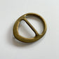 1970s Vintage Asymmetrical Brass Belt Buckle by Brazen Brass Co