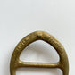 1970s Vintage Asymmetrical Brass Belt Buckle by Brazen Brass Co