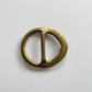 1970s Vintage Asymmetrical Brass Belt Buckle by Brazen Brass Co