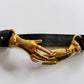 1970s Vintage Holding Hands Clasping Georges Mailian Inspired Leather Belt by Park Lane