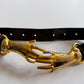 1970s Vintage Holding Hands Clasping Georges Mailian Inspired Leather Belt by Park Lane