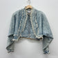 1990s Vintage Light Stone Wash Denim Crop Jacket by Letty's Ann Arbor