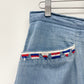 1950s Vintage Embroidered Chambray High Waist Shorts