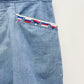 1950s Vintage Embroidered Chambray High Waist Shorts
