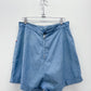 1950s Vintage Embroidered Chambray High Waist Shorts