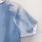 1970's Cloud Tie Dye Baby Blue Short Sleeve Crewneck Sweatshirt