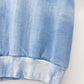 1970's Cloud Tie Dye Baby Blue Short Sleeve Crewneck Sweatshirt