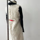 1960's Vintage White Fuzzy Snowball Mod Mini Dress