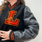 1960s Vintage Leo High School Black and Orange Letterman Jacket