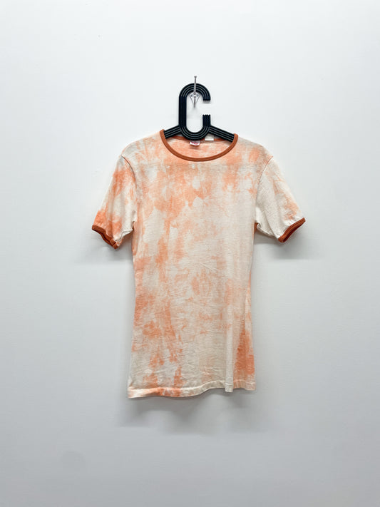 1970s Vintage Levi's Orange Tie Dye Ringer T-Shirt