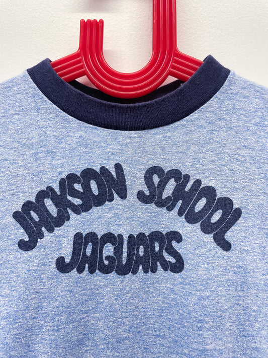 1970s Vintage Jackson School Jaguars Ringer Tee