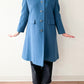 1960s Vintage Pure Cashmere Blue Collared Preppy Madeline Vibes Coat