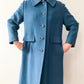 1960s Vintage Pure Cashmere Blue Collared Preppy Madeline Vibes Coat