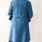 1960s Vintage Pure Cashmere Blue Collared Preppy Madeline Vibes Coat