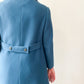 1960s Vintage Pure Cashmere Blue Collared Preppy Madeline Vibes Coat