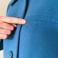 1960s Vintage Pure Cashmere Blue Collared Preppy Madeline Vibes Coat