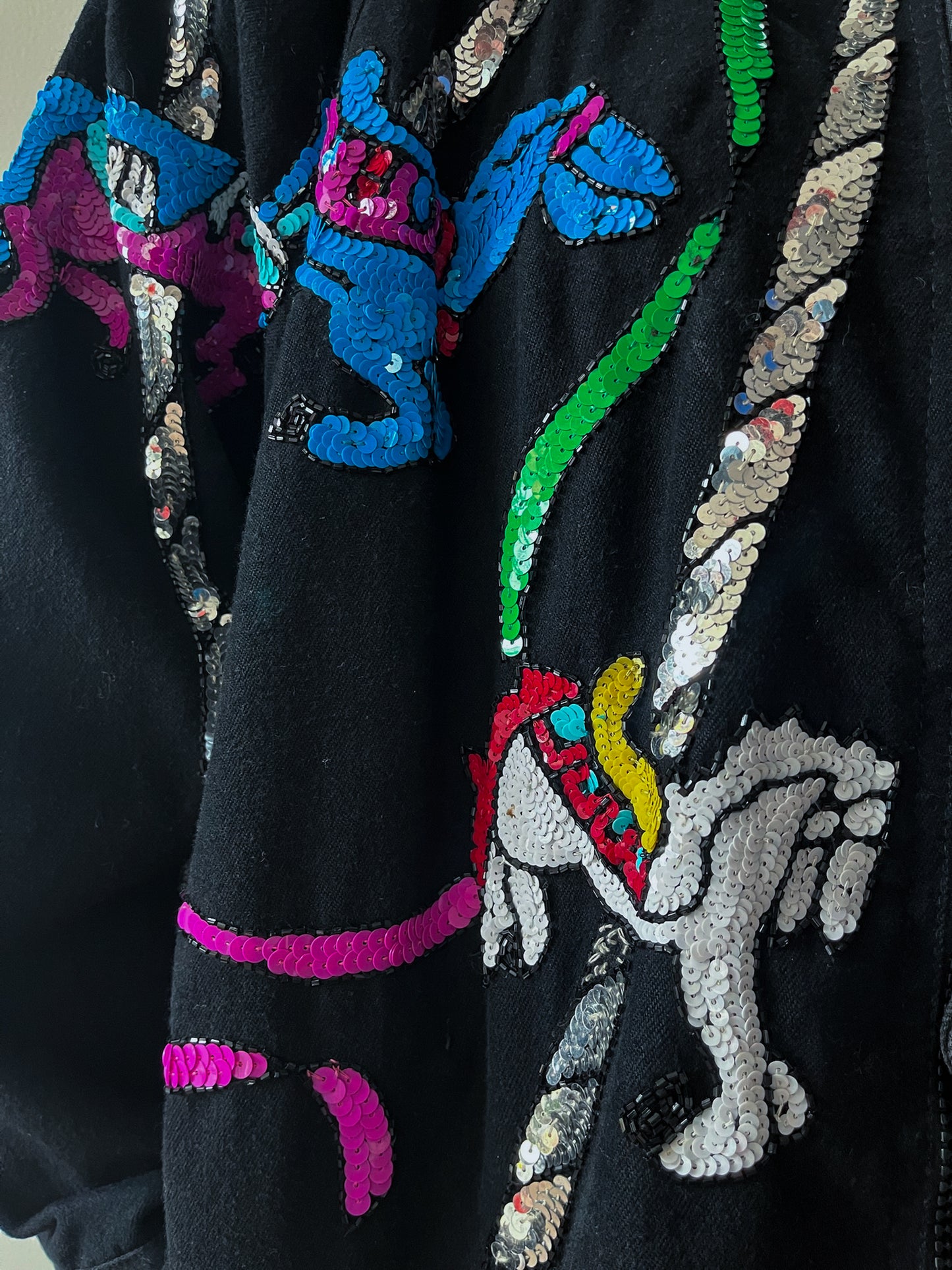 1980s Vintage Sequin Carousel Jacket by Modi Denim
