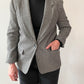 1980s Vintage Black and White Houndstooth Blazer