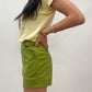 1960s Vintage Avocado High Waisted Back Zip Shorts
