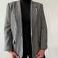 1980s Vintage Black and White Houndstooth Blazer
