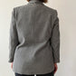 1980s Vintage Black and White Houndstooth Blazer