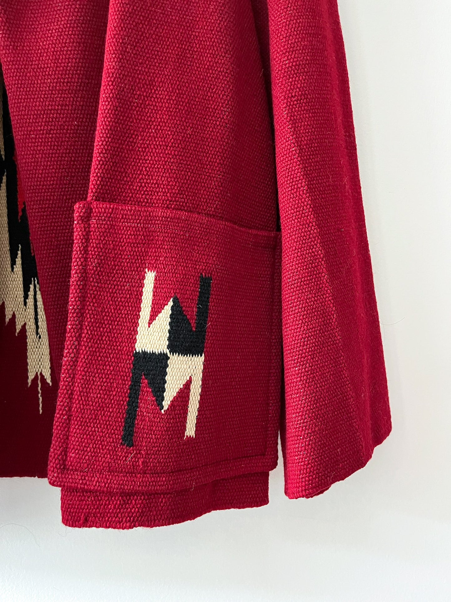 1950s Vintage Chimayo Southwest Woven Wool Jacket Coat