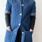 1990s Vintage Handmade Long Quilted Denim Duster Coat
