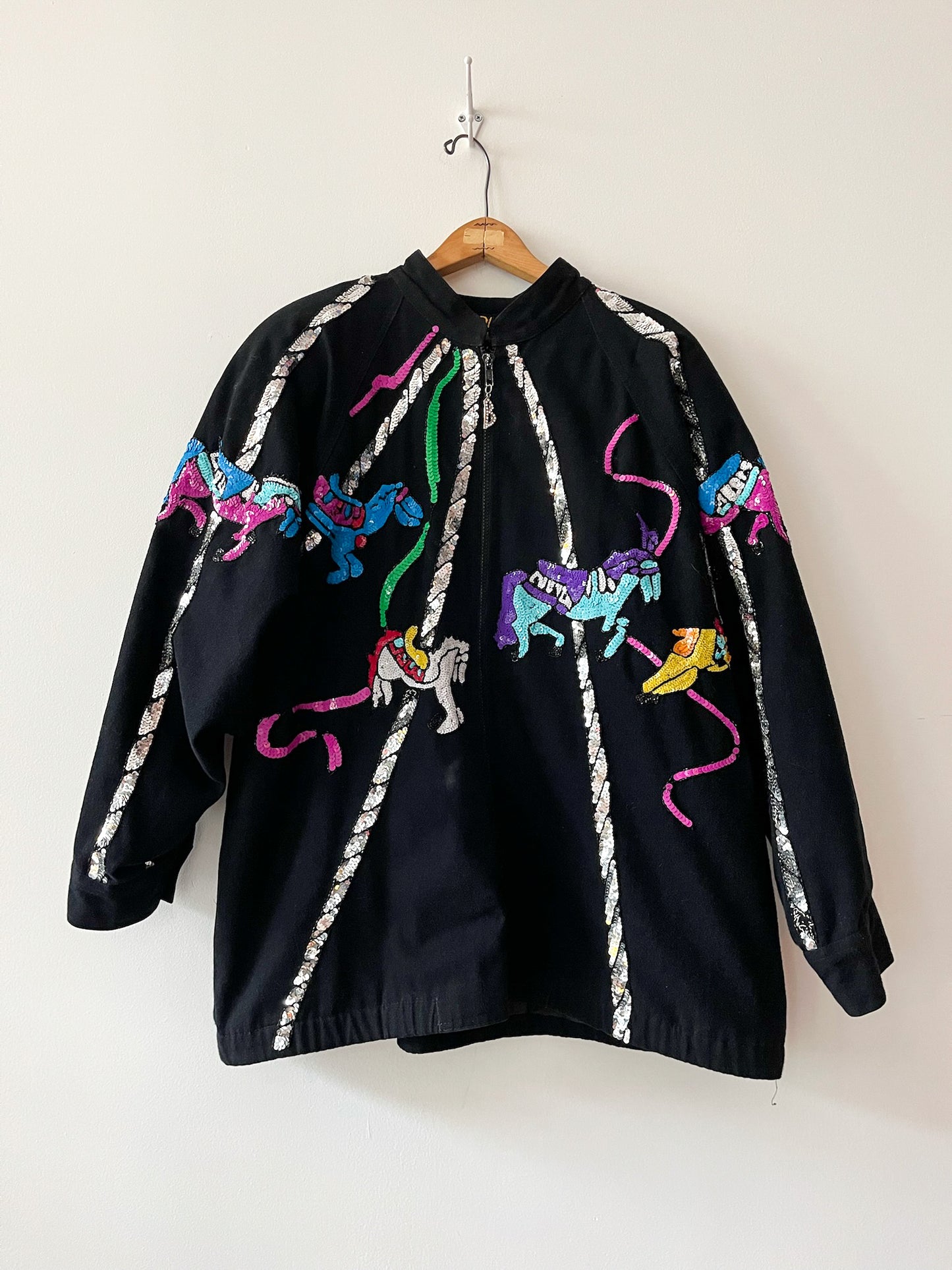 1980s Vintage Sequin Carousel Jacket by Modi Denim