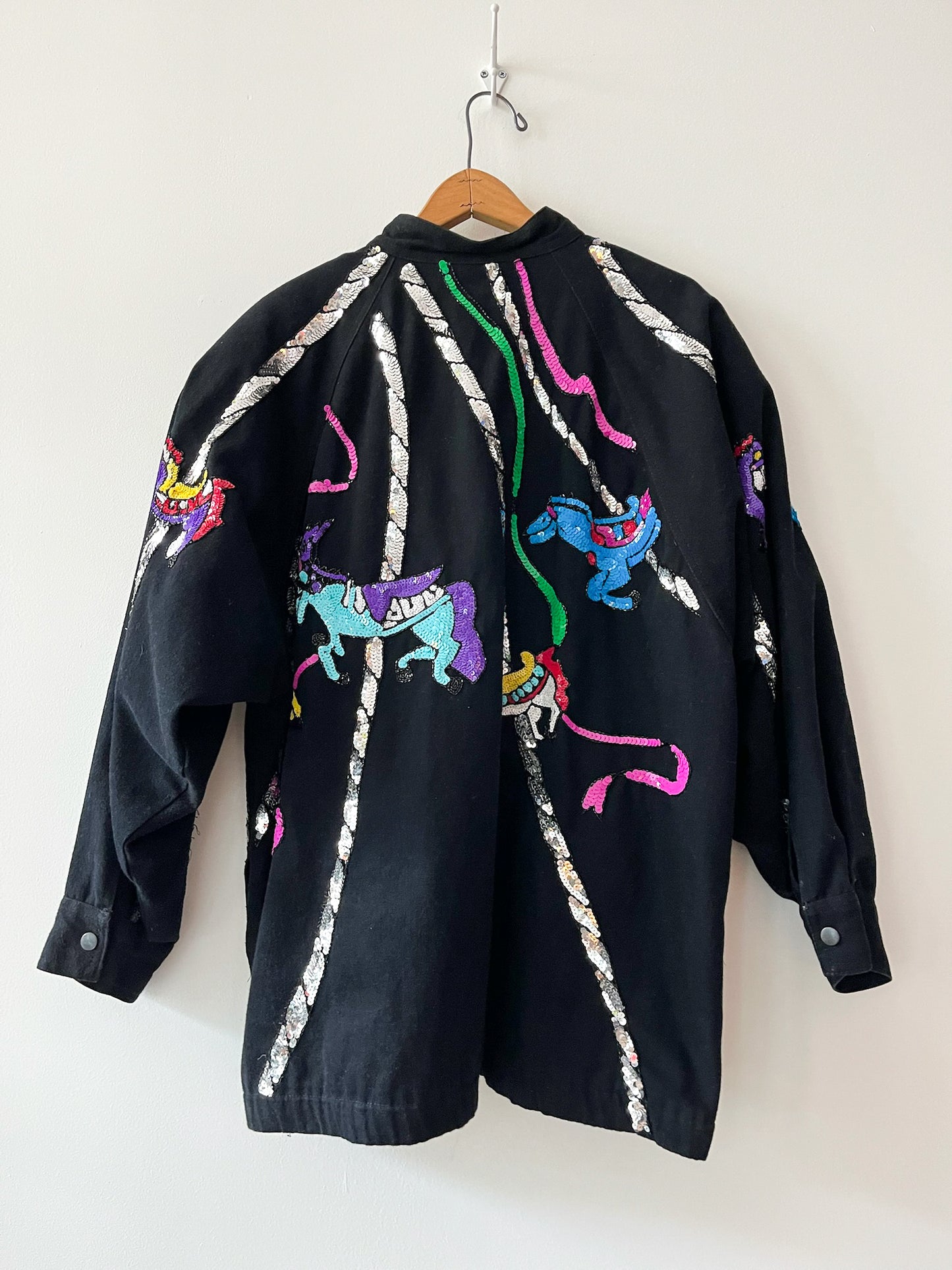 1980s Vintage Sequin Carousel Jacket by Modi Denim