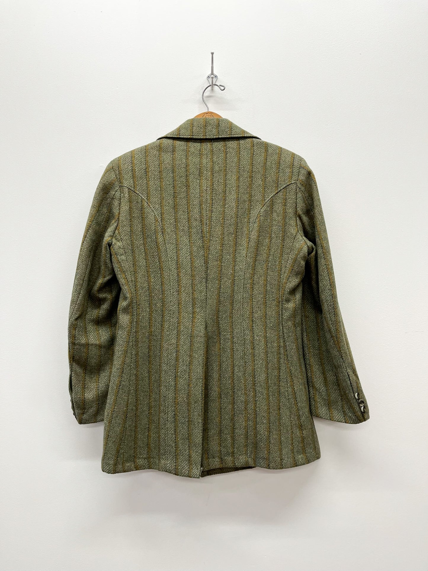 1960s Vintage Wool Pin Stripe Mod Double Breasted Blazer