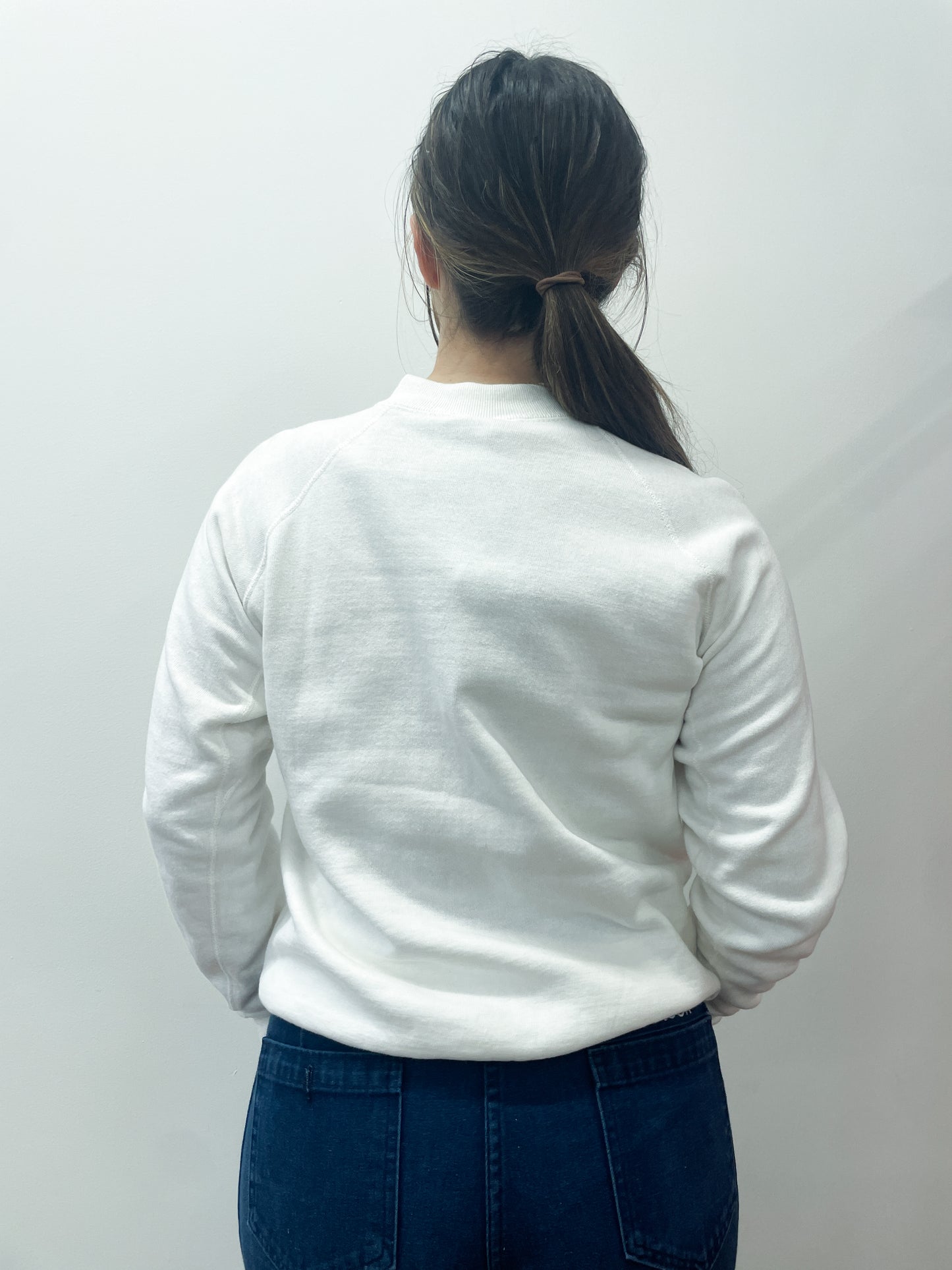 1960s Vintage Allen-A Deadstock Plain White Classic Crewneck