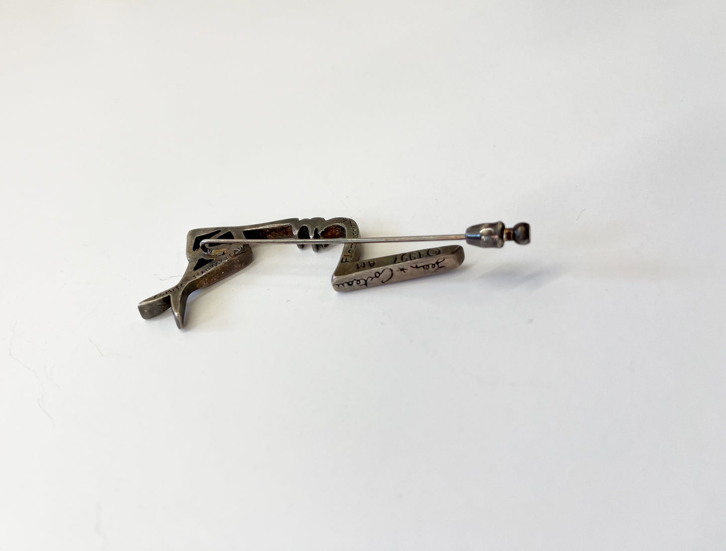 1990s Vintage Jean Cocteau El Perfil (The Profile) Abstract Face Fish Brooch