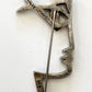 1990s Vintage Jean Cocteau El Perfil (The Profile) Abstract Face Fish Brooch
