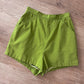 1960s Vintage Avocado High Waisted Back Zip Shorts