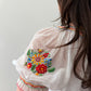 1940s Vintage Hungarian Folk Floral Embroidered Peasant Blouse