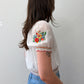 1940s Vintage Hungarian Folk Floral Embroidered Peasant Blouse